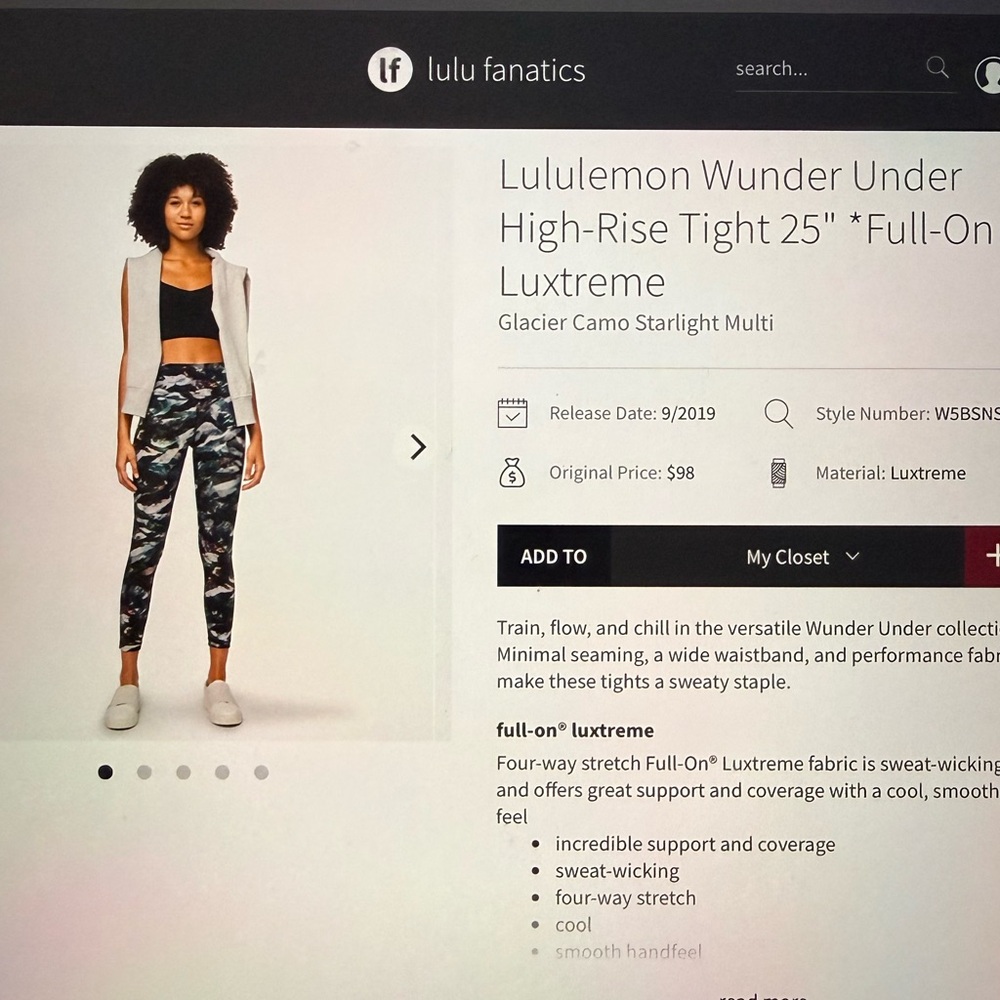 lululemon athletica Wunder Under High-Rise Leggings 25”